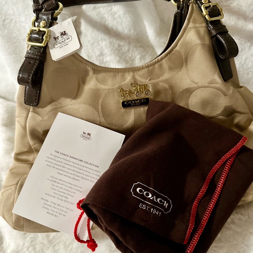 Coach Beige Signature Collection Women's Bag (w/free shipping) - Picture 3 of 11